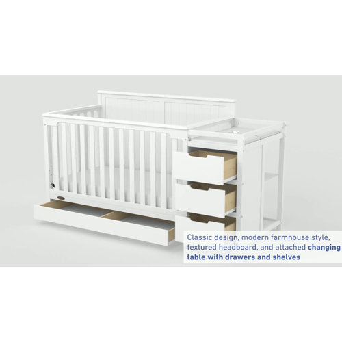 Graco hadley crib with deals changing table